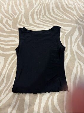 Brandy Melville mesh boatneck tank top